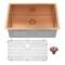 Homeroots 10in X 27in Rose Gold Stainless Steel Undermount Kitchen Sink 719940 - alternate 3