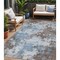 Homeroots 5' X 8' Brown And Sky Blue Abstract Washable Indoor Outdoor Area Rug 631964 - alternate 1