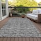 Homeroots 10' X 14' Gray Charcoal And Silver Geometric Washable Indoor Outdoor Area Rug 583359 - alternate 6
