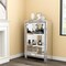 Homeroots 47" Silver And Clear Mirrored Glass And Faux Crystal Bling Accent Cabinet 571114 - alternate 5