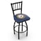 Holland Bar Stool Co 30" Blk Wrinkle U.S. Navy Swivel Bar Stool, Jailhouse Back L01830Navy - alternate 1