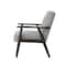 Homeroots 30" Gray And Black Linen Arm Chair 533957 - alternate 4