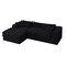 Homeroots 121" Black Corduroy Compression Foam Sofa 719550 - alternate 1