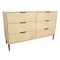 Homeroots 56" Natural Solid Wood Six Drawer Dresser 620849 - alternate 6