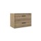 Homeroots 32" Natural Wood Freestanding Bathroom Vanity With White Sink And Two Drawers 627379 - alternate 1