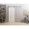 Sartodoors Barn Door 30 x 84 inches, Louver 3388 White Silk, 6.6FT Silver Rail Track Hardware Set, Louvered LOUVER3388BD-S-WS-3084 - alternate 4