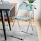Leisuremod Lawrence Acrylic Folding Chair with Metal Frame, Jade Green, 4PK LF19G4 - alternate 4