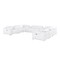 Homeroots White Leather Modular U Shaped Twelve Piece Corner Sectional With Console 643941 - alternate 4