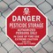 Signmission Danger Pesticide Storage Authorized, 6 inch X 6 inch, Plastic Sign, 2PK OC-P-2PACK-6-45 - alternate 4