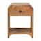 Homeroots 16" Beige Solid Wood One Drawer Nightstand 651507 - alternate 1