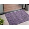 Homeroots 2' X 3' Purple and Green Floral Washable Non Skid Indoor Outdoor Area Rug 564356 - alternate 1
