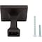 Designperfect 1-3/16 Overall Length Square Cabinet Knob, Brushed Oil Rubbed Bronze DPA-S54KORB - alternate 2