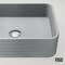 Vigo Cadman Concreto Stone Rectangular Fluted Bathroom Vessel Sink VG04076 - alternate 5