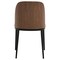 Leisuremod Tule Dining Side Chair, Walnut Frame with Brown Leather Seat, 4PK TCWN18BR4 - alternate 5