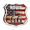 Signmission Route Us 66 Flag, 6 inch X 6 inch, Vinyl Decal, 2PK SHI-D-2PACK-6-483 - alternate 1