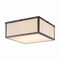Jonathan Y Grant 14.13" 2-Light Minimalist Industrial Square Linen Iron LED Flush Mount, Oil Rubbed Bronze/Beige JYL1311A - alternate 1