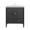 James Martin Vanities Myrrin 30" Single Vanity, Carbon Oak w/ 3 CM Siberian Silestone Top 485-V30-CBO-3SFR - alternate 1