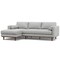 Homeroots 102" Gray Fabric Sofa With Brown Legs 641038 - alternate 4