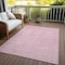 Homeroots 3' X 5' Pink And Ivory Geometric Washable Indoor Outdoor Area Rug 600768 - alternate 4