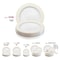 Smarty Had A Party 7.5" White with Gold Edge Rim Plastic Appetizer/Salad Plates (120 Plates), 120PK 117G-CASE - alternate 5