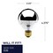 Bulbrite 100-Watt G25 Incandescent Light Bulb Medium Base (E26) Half Chrome 2700K, 6PK 862024 - alternate 9