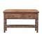 Homeroots 35in Brown Faux Leather and Solid Wood Upholstered Storage Bench With Drawers 723826 - alternate 1