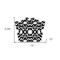 Homeroots 12" X 12" Black and White Floral Peel and Stick Removable Tiles 555889 - alternate 6
