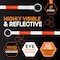 Xpose Safety Retractable Cone Bar Orange/White, 72in to 120in Length, 100PK CBO72/120-100-X - alternate 5