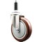 Service Caster 5 Inch 316SS Maroon Polyurethane Wheel Swivel 3/4 Inch Expanding Stem Caster SCC-SS316EX20S514-PPUB-MRN-34 - alternate 1