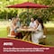 Simple Deluxe 9' Patio Umbrella Replacement Canopy Outdoor Table Market Yard Umbrella Replacement Top Cover with LGBRLACANOPY9RED - alternate 4
