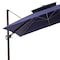 Homeroots 11ft Navy Blue Polyester Round Tilt Cantilever Patio Umbrella With Stand 485670 - alternate 3