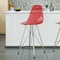 Leisuremod Cresco Modern Acrylic Barstool with Chrome Base and Footrest, Transparent Red CB30TR - alternate 5