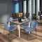 Regency Square Kahlo Breakroom Table W/ 4 Zeng Stack Chairs, 42 in W, 42 in L, Noble Oak TPL4242NOCM44BE - alternate 4