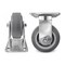 Hyw Products Heavy Duty Caster 5in x 2in Non-Marking Rubber Wheel Stainless Steel - Rigid (Flat) 40-50R-A1-INF(FLAT)(STS) - alternate 2
