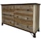Homeroots 61" Brown Solid Wood Six Drawer Double Dresser 524540 - alternate 5