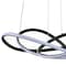 Jonathan Y Alexia 25" Abstract Integrated LED Metal Adjustable Pendant, Black JYL7219A - alternate 4