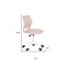 Homeroots Pale Pink and White Adjustable Height Swivel Rolling Office Chair 719207 - alternate 2