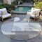 Homeroots 8' Taupe Gray And Ivory Round Geometric Washable Indoor Outdoor Area Rug 618000 - alternate 3
