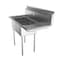 Koolmore 2 Compartment Stainless Steel NSF Commercial Kitchen Prep & Utility Sink with Drainboard SB121610-16R3 - alternate 7
