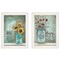 Homeroots Set Of Two Enjoy the Little Things or Happiness 1 White Framed Print Wall Art, 2PK 406117 - alternate 1
