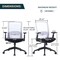 Leisuremod Ingram Office Task Chair with Adjustable Armrests and Swivel and Tilt, White IO20W - alternate 6