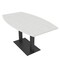 Skutchi Designs Boat Conference Table With Power, 36 in W, 60 in L, White HAR-BOT-36x60-DOU.BK-WA7976-NA - alternate 1