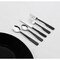 Homeroots Matte Black Stainless Steel Five Piece Hand Forged Place Setting 568826 - alternate 4