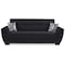 Homeroots 93" Dark Blue Chenille Convertible Futon Sleeper Sofa And Toss Pillows With Storage 607074 - alternate 4