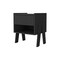 Homeroots 22" Black Wood One Drawer Nightstand 534887 - alternate 5