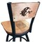 Holland Bar Stool Co 30" Blk Wrinkle Southern Illinois Swivel Bar Stool, Laser Engraved Back L03830BWMedMplASouIllMedMpl - alternate 1