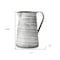 Homeroots 11" Gray and White Abstract Metal Jug Vase 392195 - alternate 6