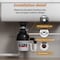 Tecasa 3/4 HP Batch Feed Garbage Disposals, 2700 RPM, 37 oz, 115V, With Power Cord TGES75B - alternate 4