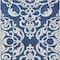 Homeroots 8' X 10' Navy Blue And Ivory Damask Washable Indoor Outdoor Area Rug 614446 - alternate 4