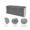 Connexion Executive Desk Bowfront Desk, Slate/Sandstone, 29.8" D X 30.4" H, 71.1" W X Melamine 93400-1159 - alternate 3